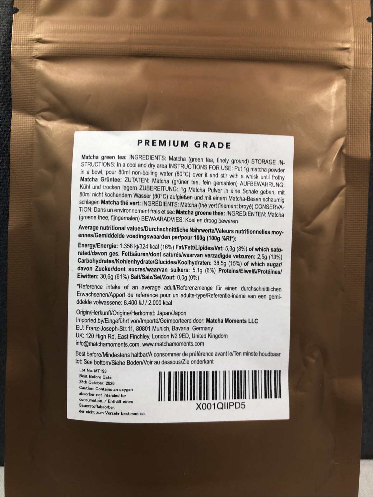 Youkoya Matcha Tea Powder Premium Grade 50g 1.76oz