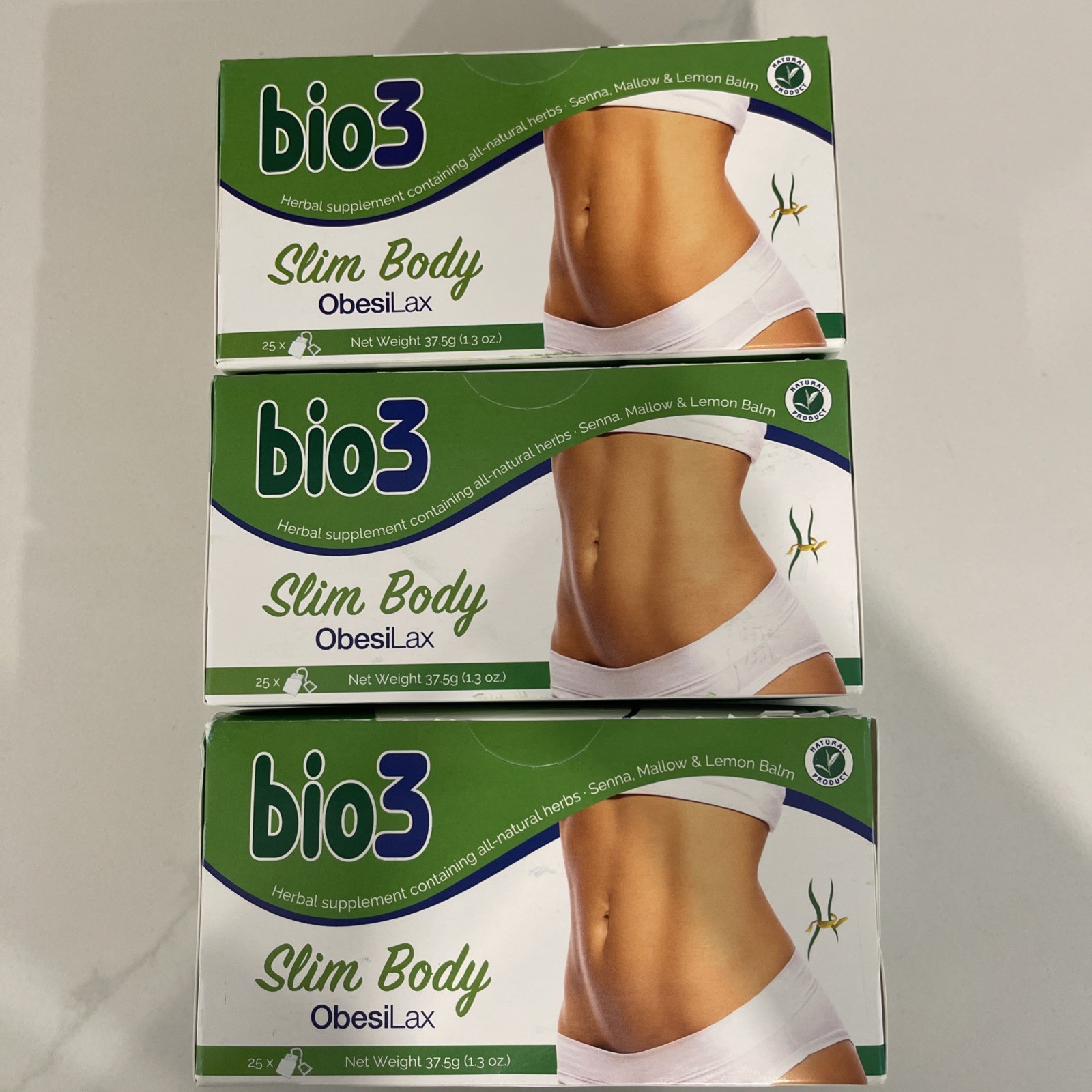 (Pack of 3) Bio3 ObesiLax Tea 25 Tea Bags | Herbal Support for Weight Management