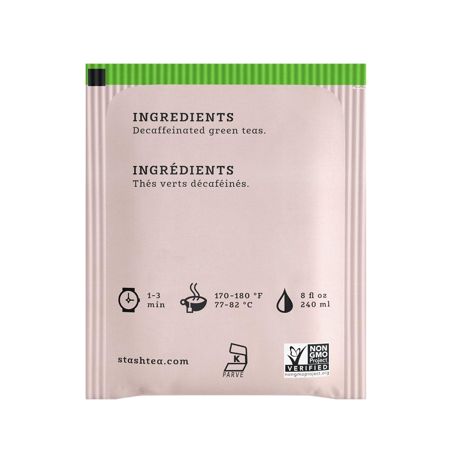 Tea Decaf Premium Green Tea, Box of 100 Tea Bags (Packaging May Vary)