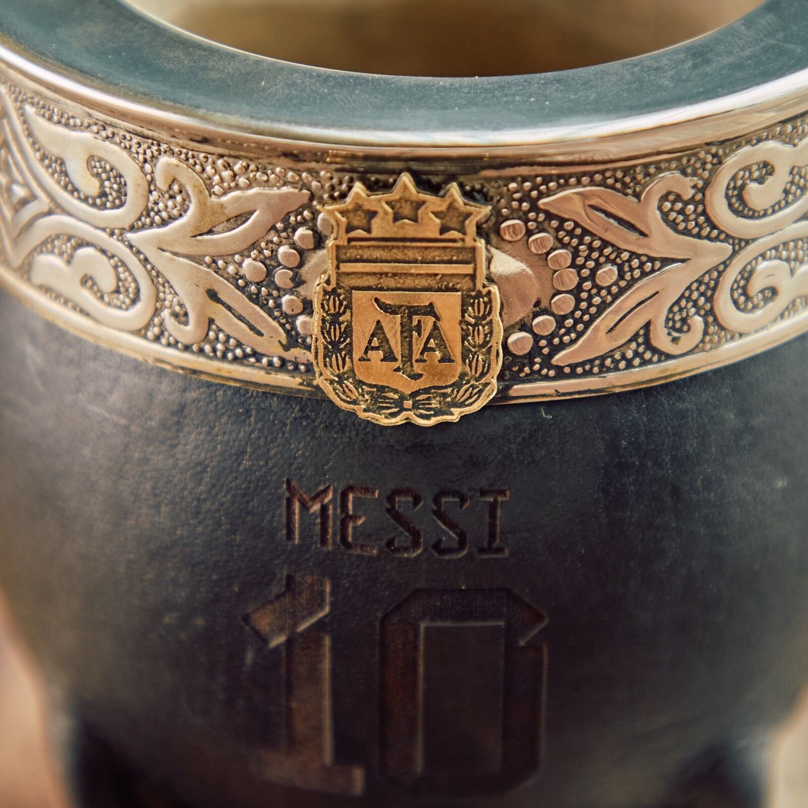 Taza/Mate Imperial Gourd Messi 10 High Quality + Straw