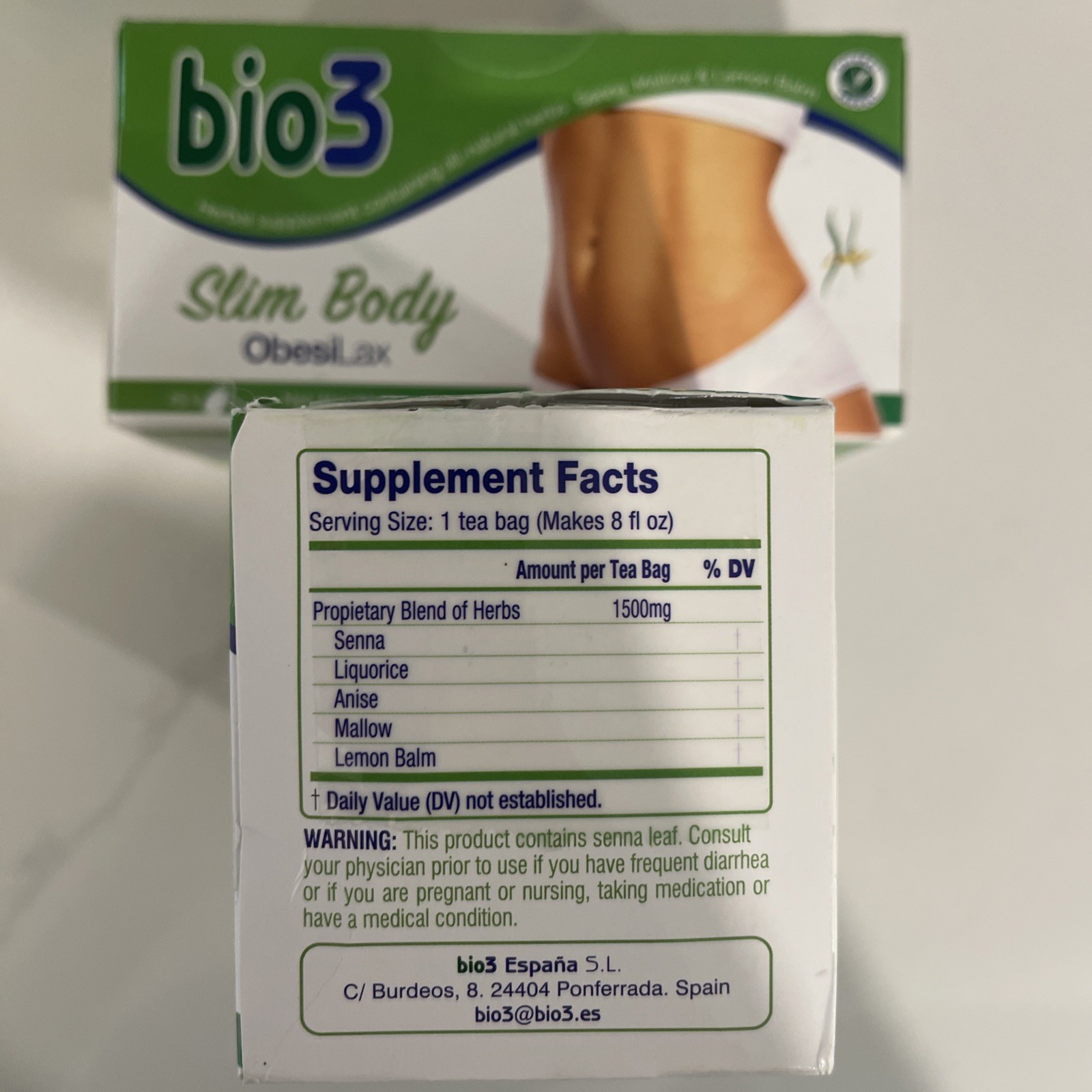 (Pack of 2) Bio3 ObesiLax Tea 25 Tea Bags | Herbal Support for Weight Management