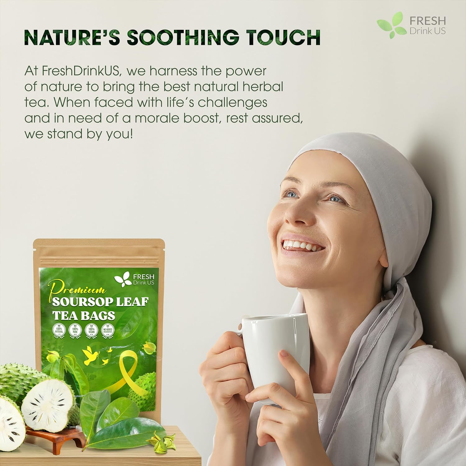 40 Premium Soursop Graviola Leaf Tea Bags, 100% Natural and Pure from Soursop Le
