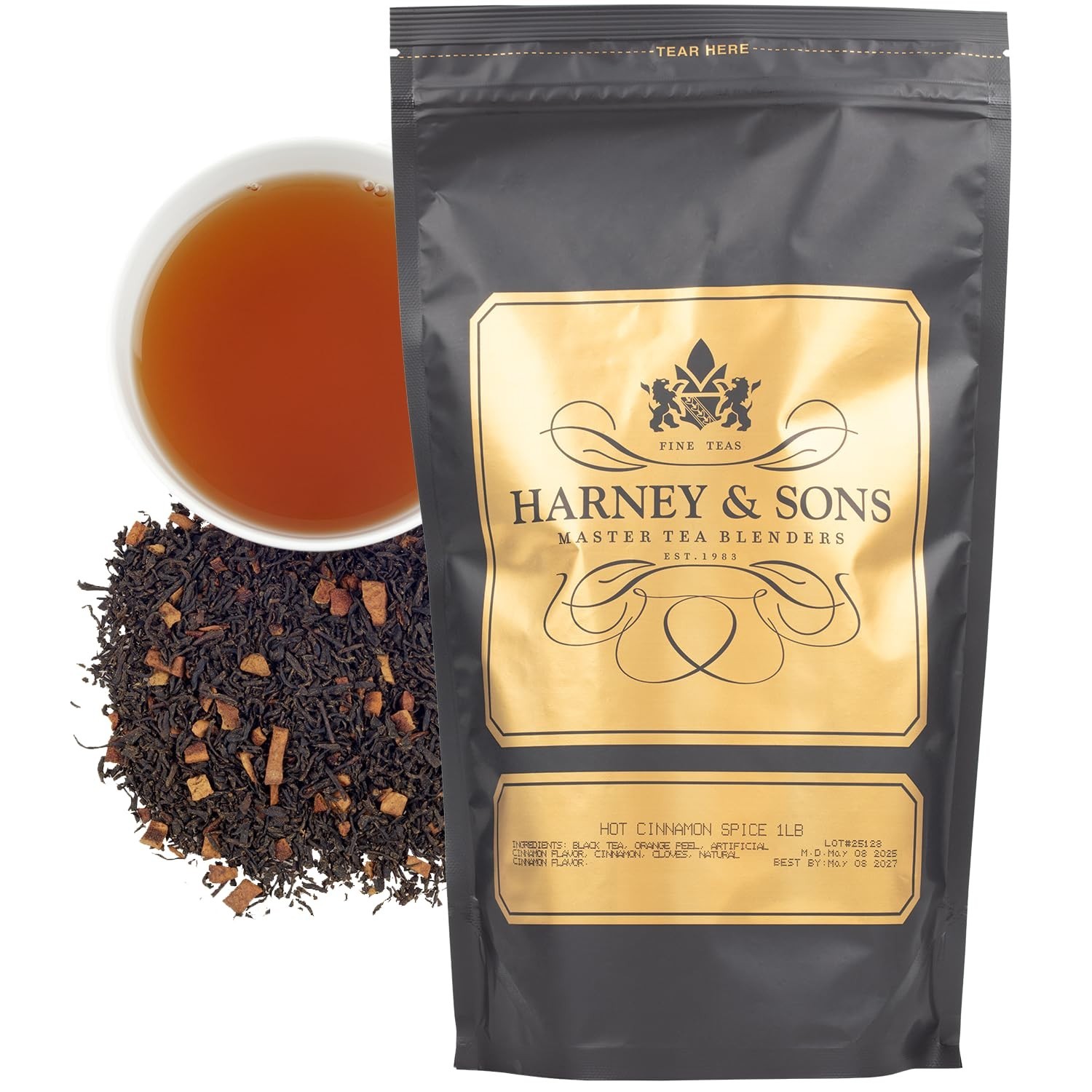 Hot Cinnamon Spice Black Tea with Orange Peel & Clove – 16 Oz Blend