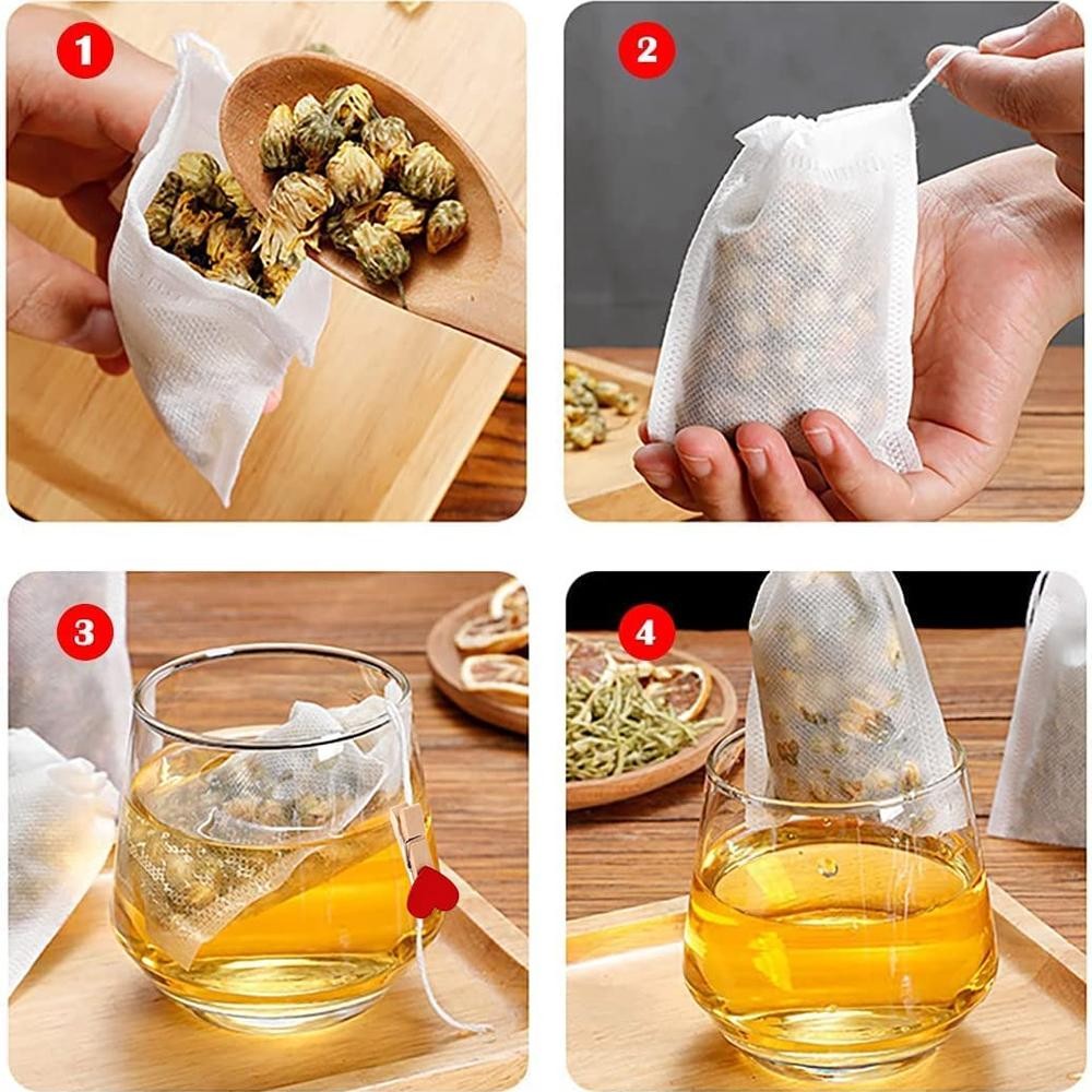 100-2000pcs Disposable Tea Bags Filter Scented Tea Bags with String Heal Seal Pa