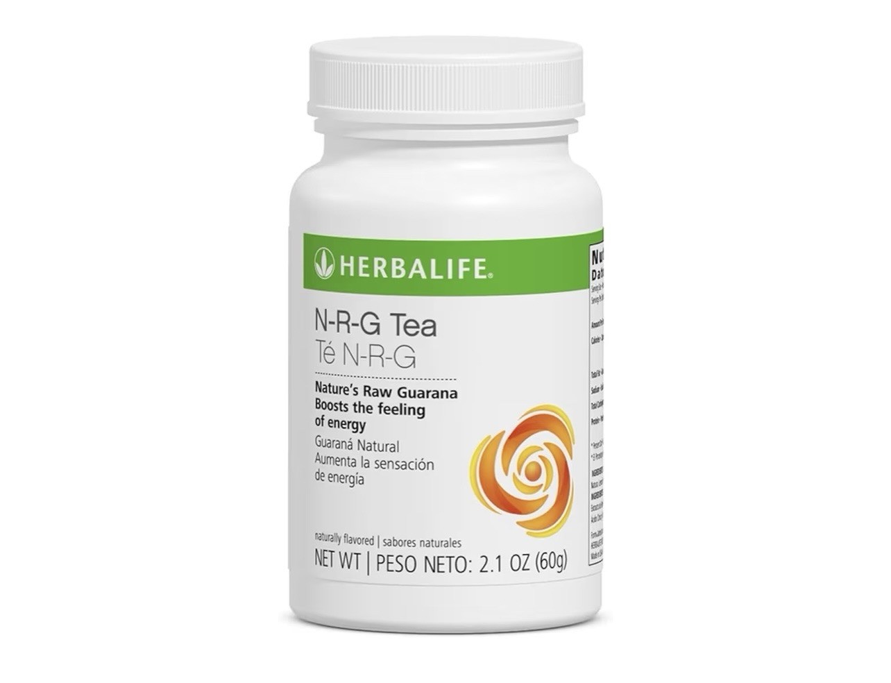 Herbalife N-R-G Tea Guarana Orange Pekoe Lemon Powder Naturally Flavored 2.1oz
