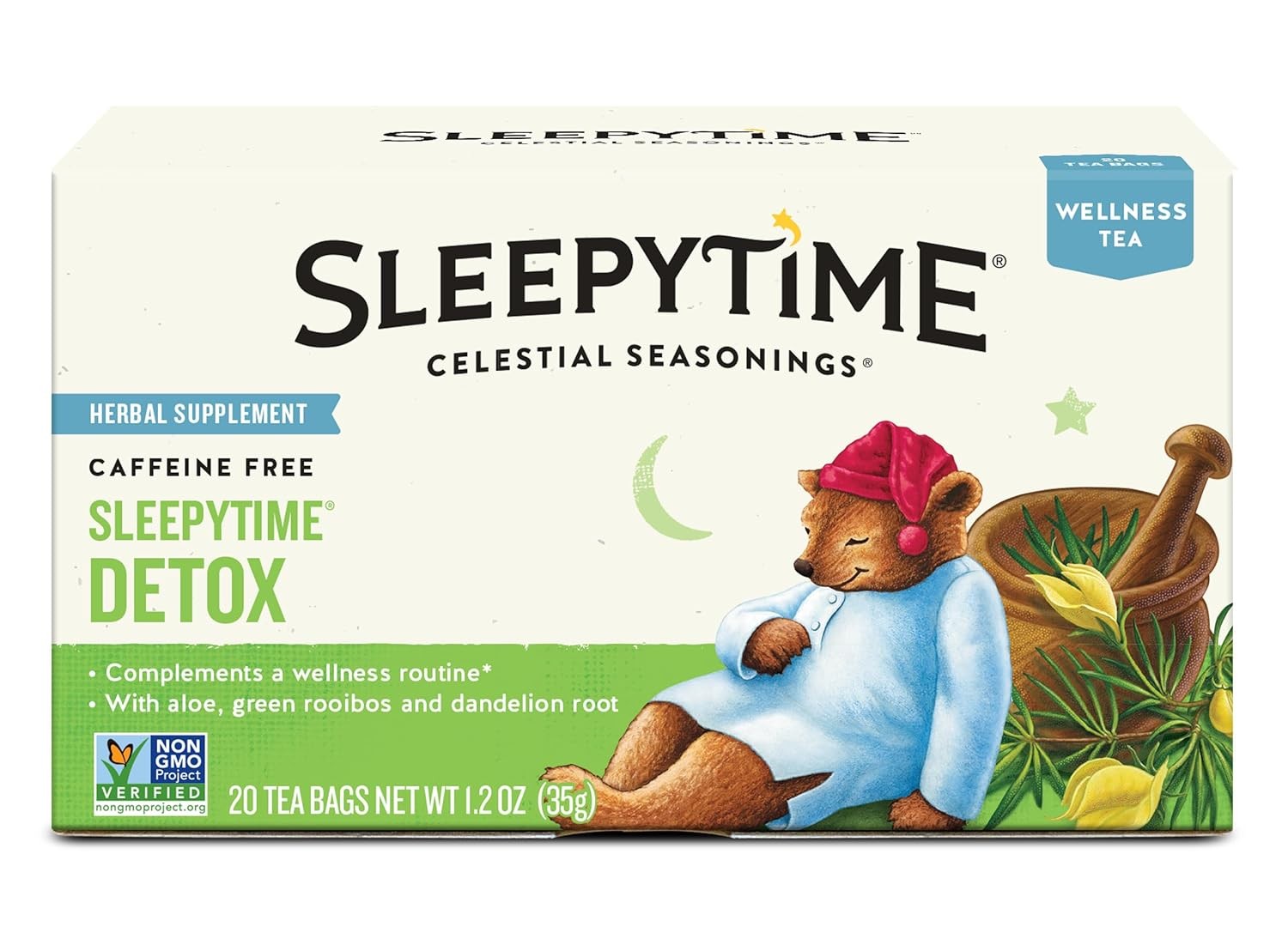 Celestial Seasonings Sleepytime Wellness Detox Tea, Caffeine Free, 20 Tea Bags B