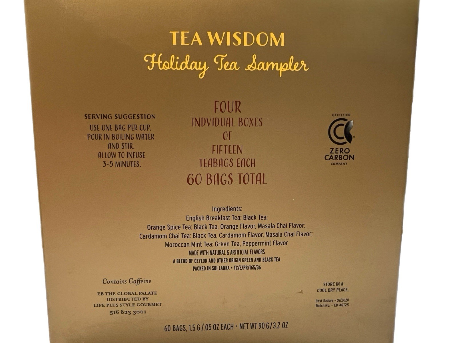 Holiday Tea Gift Bundle 3 Boxes Earl Grey, Blood Orange Cranberry Green Tea Chai