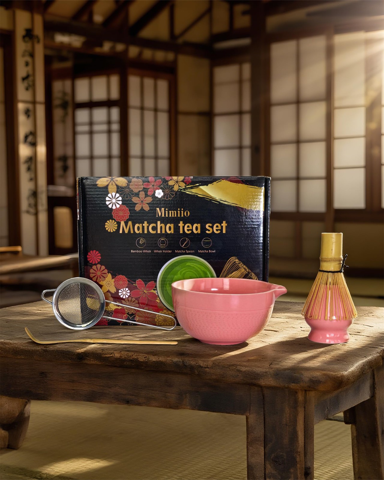 Mimiio Pink Matcha Whisk Set, 5 Pcs – Pink, Ceramic & 5 –