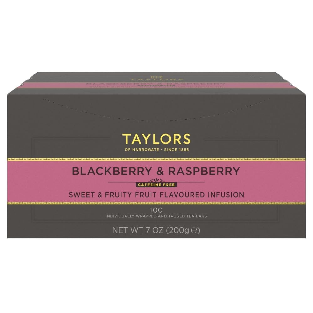 Blackberry & Raspberry, Herbal Tea, Individually Wrapped Bags, 100 Count (Pac…