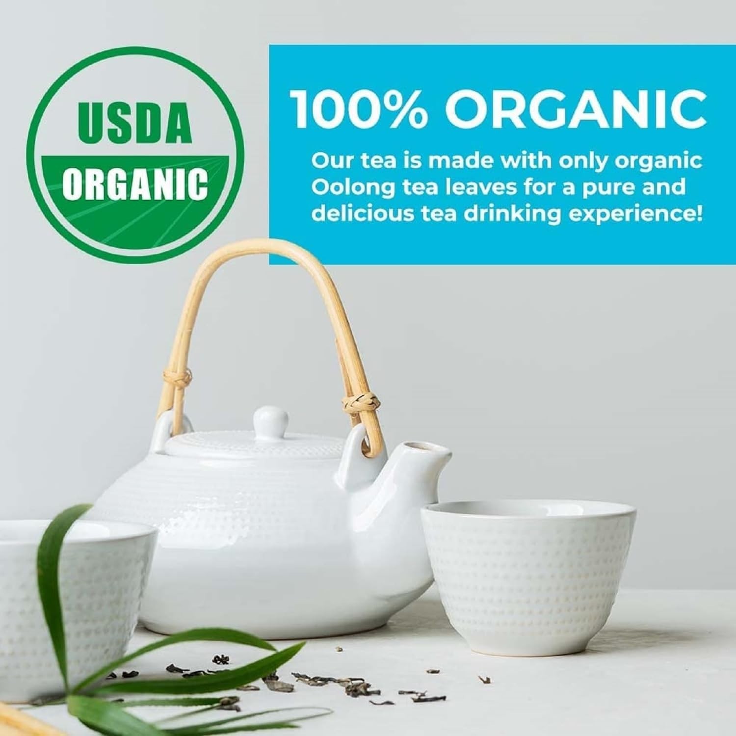 Organic Oolong Tea, 100 Tea Bags – 100% Organic Black Tea – Unsweetened Black Te