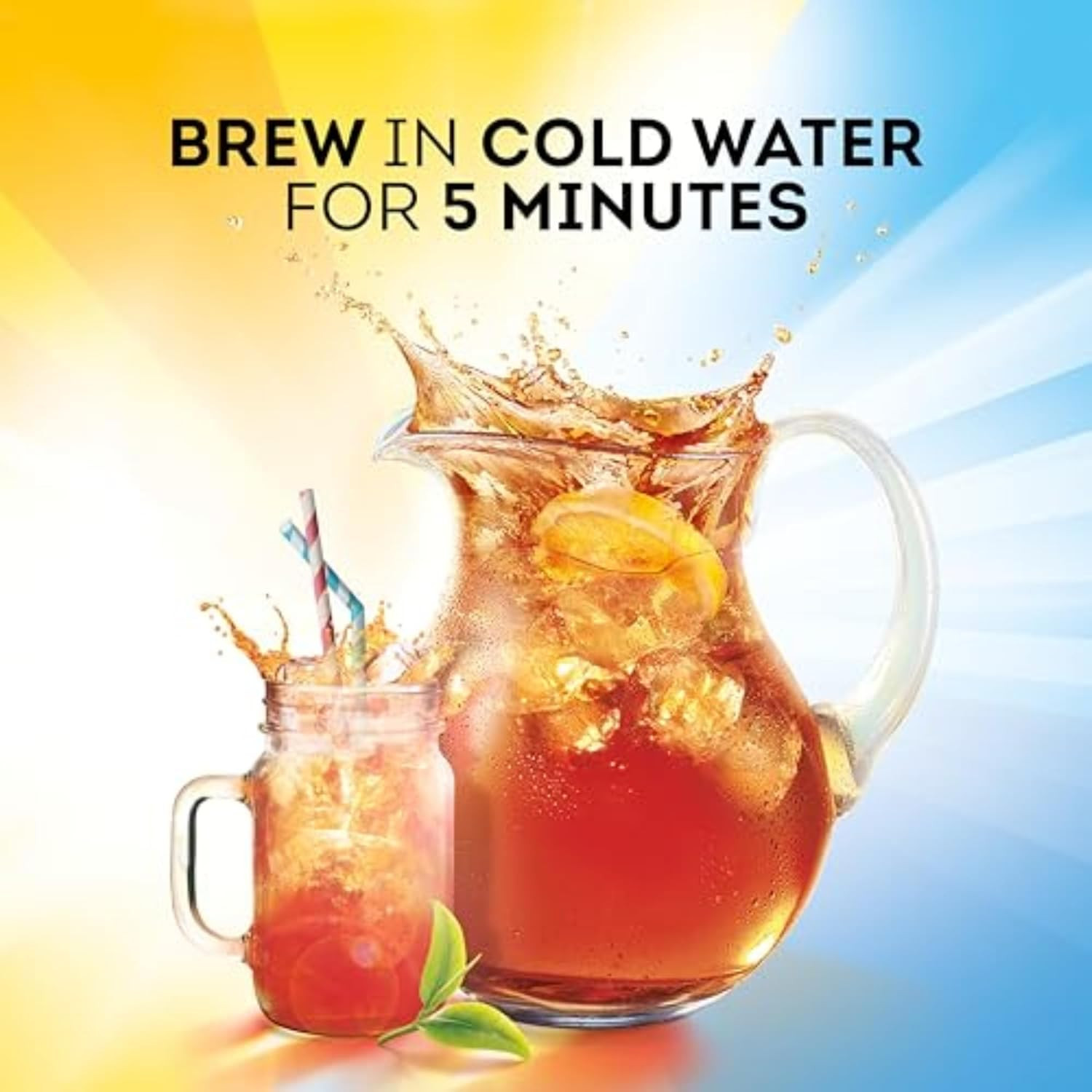 Lipton Cold Brew Iced Tea Bags, Family Size Zero Calories, Easy-To-Make with No