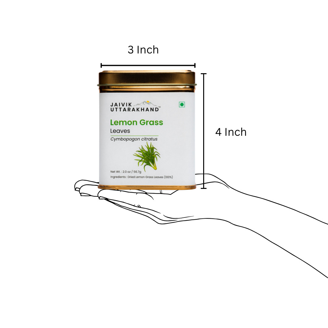 Jaivik Uttarakhand – Lemongrass Tea, Dried Cymbopogon Loose Leaves, fever grass