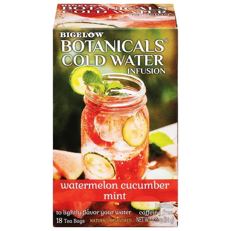 Bigelow Tea Botanicals Cold Water Infuse 2 WATERMELON CUCUMBER MINT 18 Bags 2027