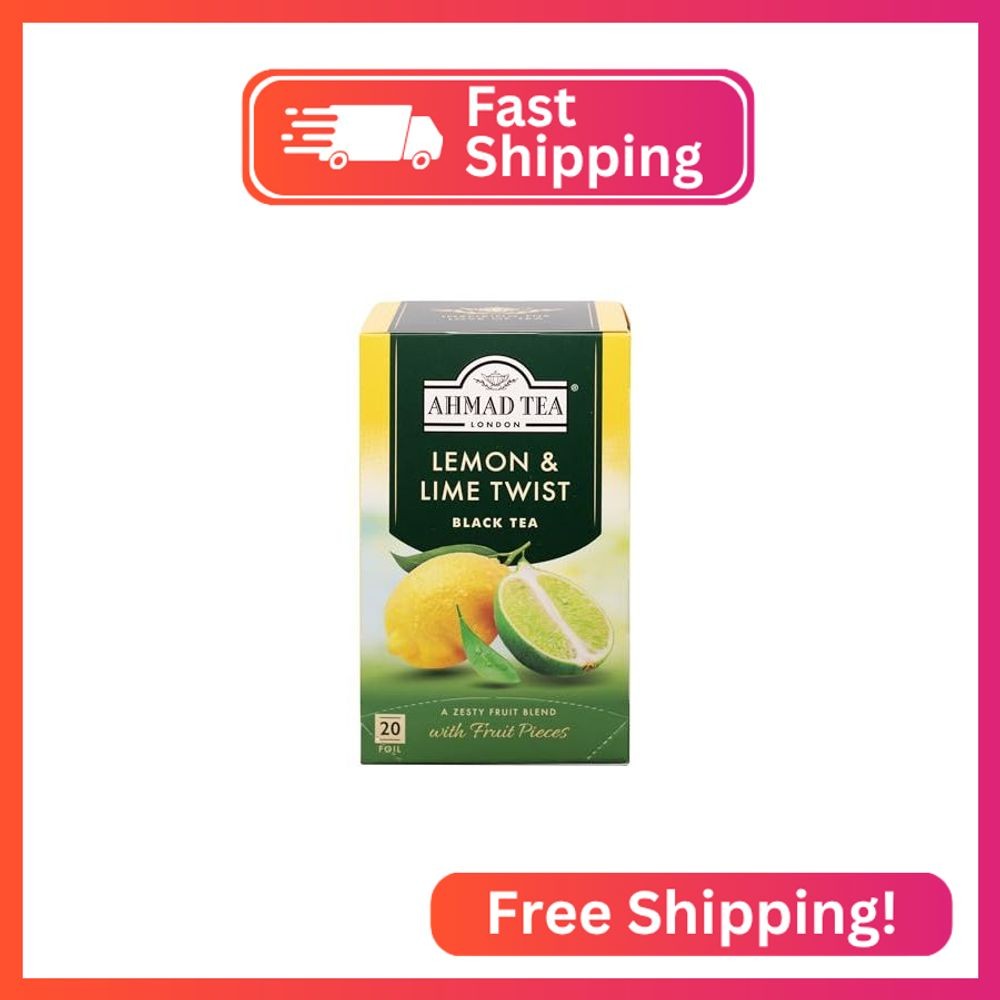 Ahmad Teas – Lemon & Lime Black Tea 1.4oz – 20 Tea Bags