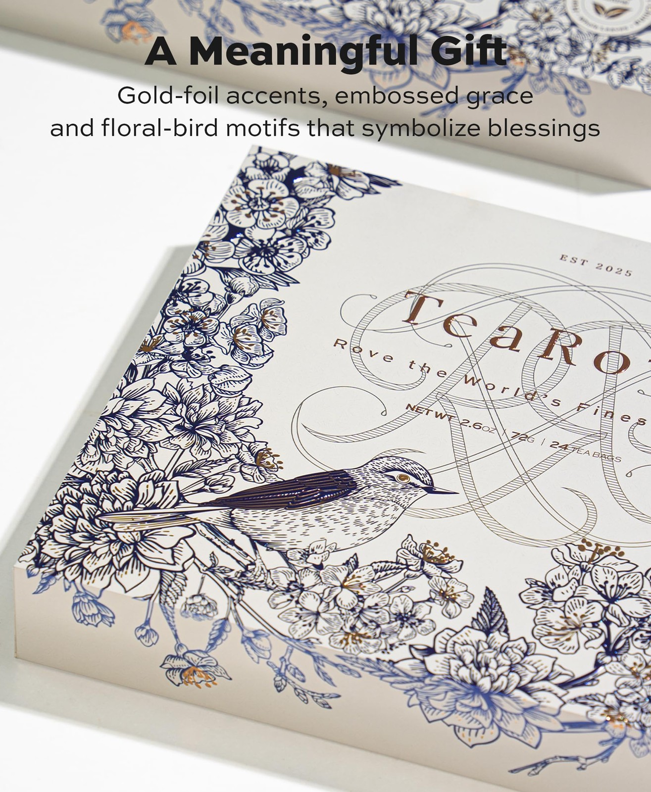 Premium Tea Sampler Gift Set with Gold-Foil Presentation Box, 24 Assorted Var…