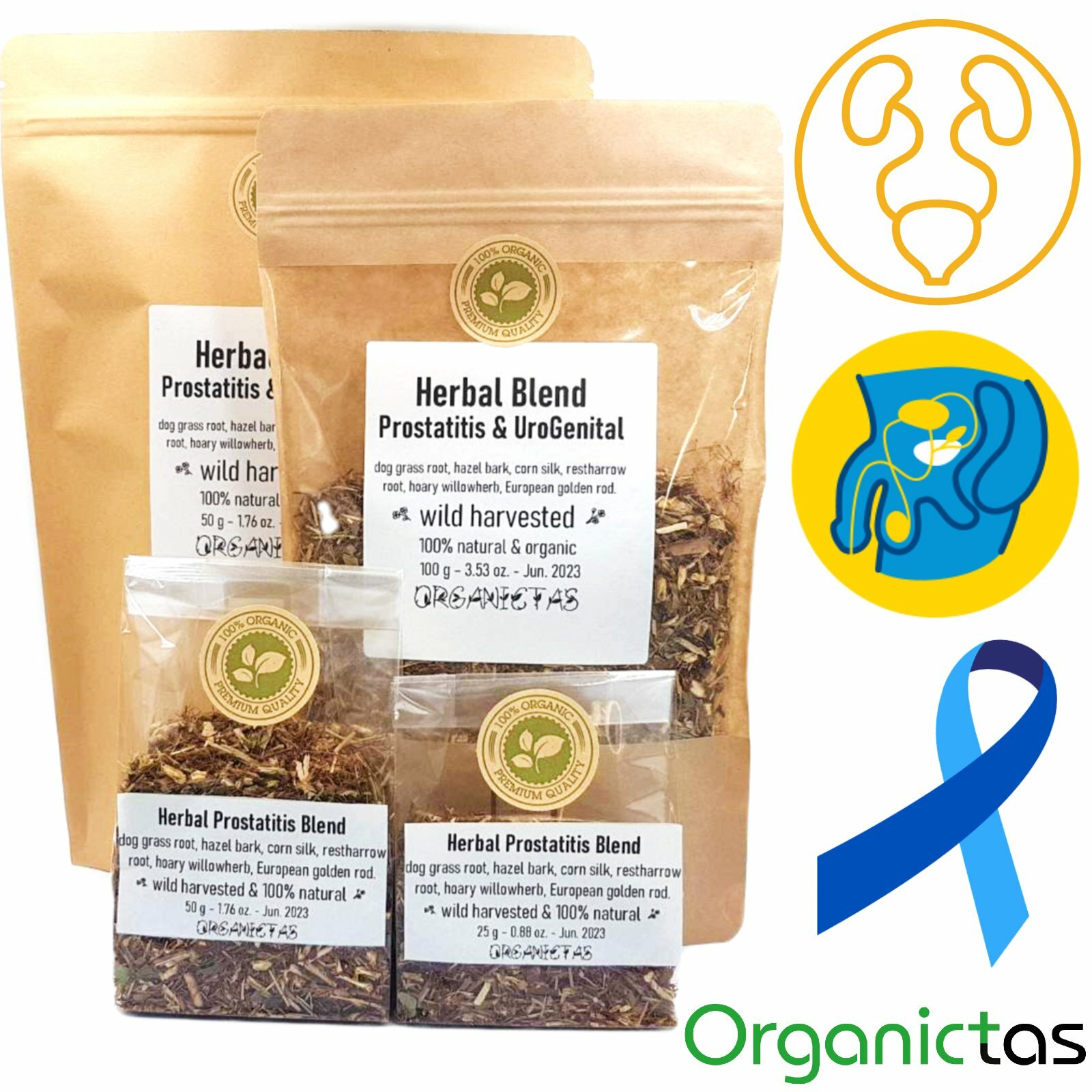 Urinary System & Prostate Herbal Blend Tea, 6 Herbs for Urinary Tract Problems