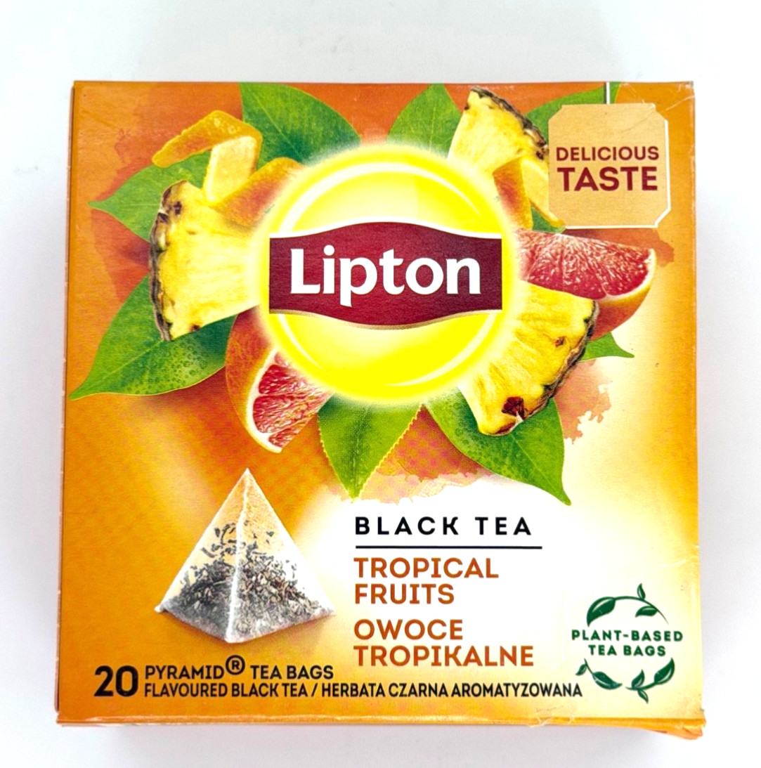 Lipton BLACK TEA: Tropical Fruit – 1 box /20 tea bags-SHIPS FREE