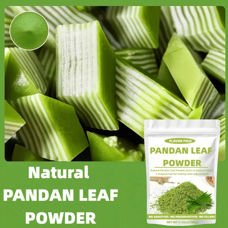 Natural Pandan Leaf Powder Suitable Baking Desserts & Drinks Allergen-Free