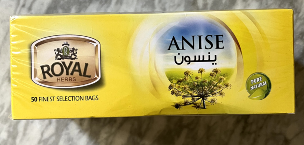 Royal anise herbal teabags 50 ct box Natural Immunity Booster Soothing