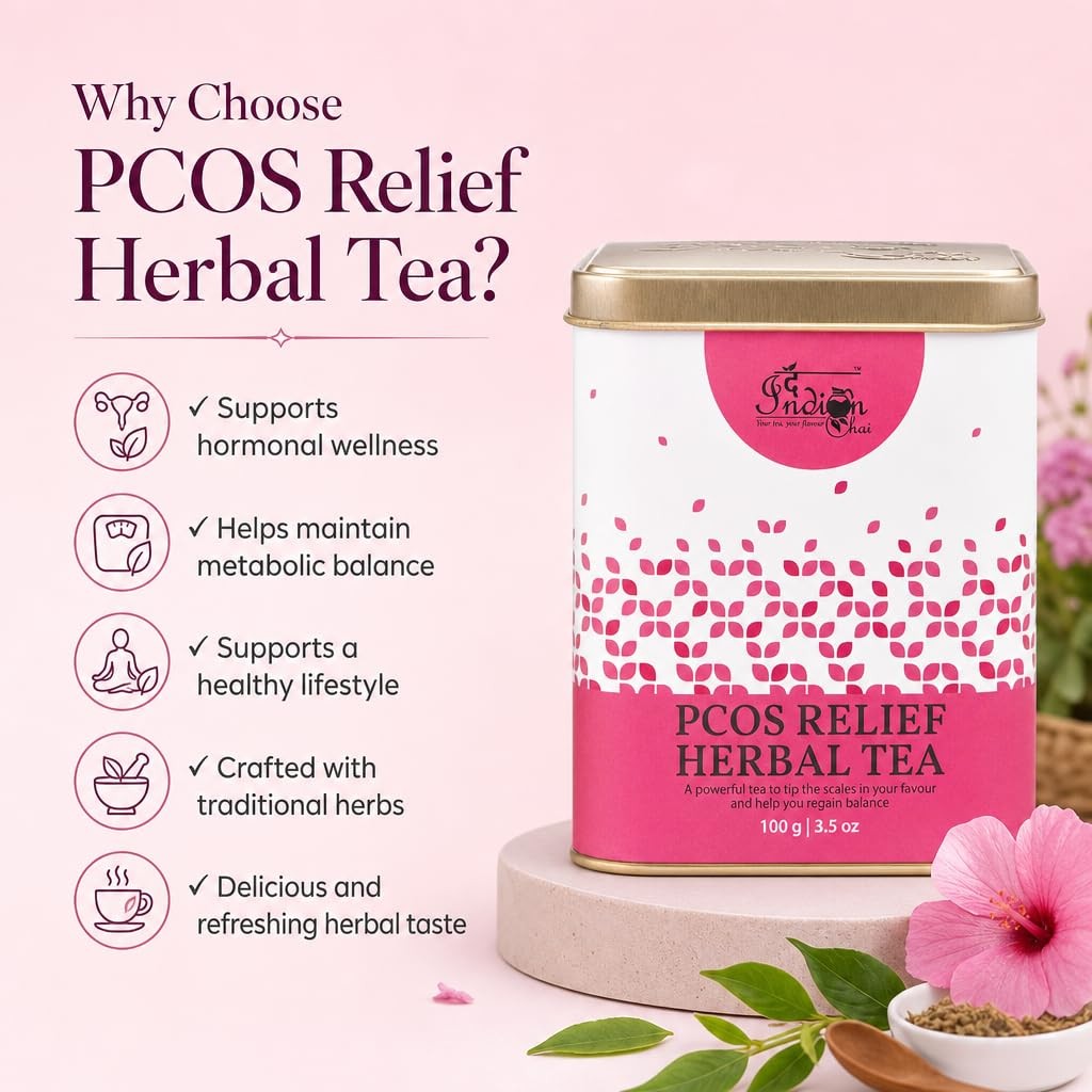 The Indian Chai PCOD Relief Herbal Tea 100g | Spearmint Blend