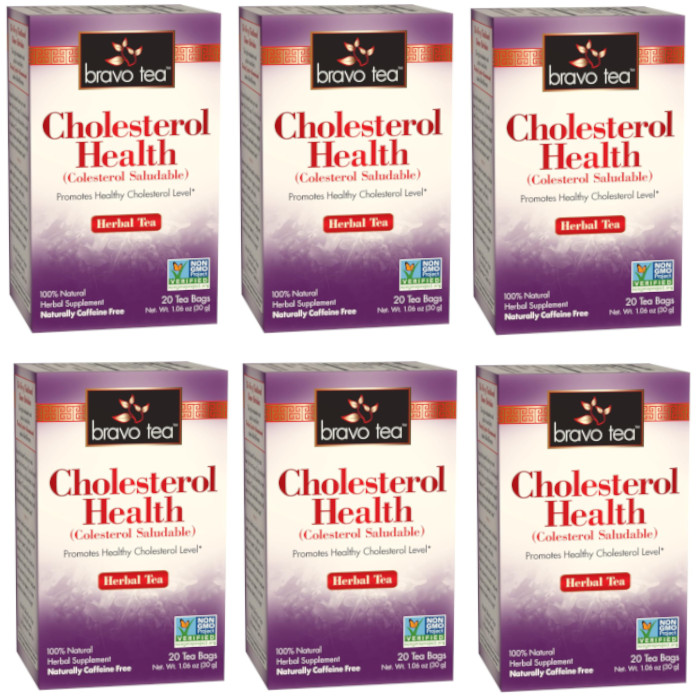 Bravo Tea Cholesterol Health Herbal Tea 20 pckts (Pack of 6)