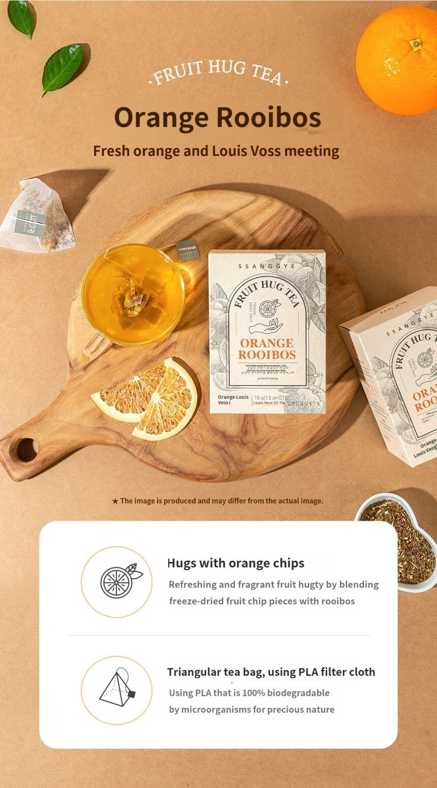 Ssanggye Tea Gift Set / dried Fruit Hug 30 Tea Bags, Apple /Lemon /Orange