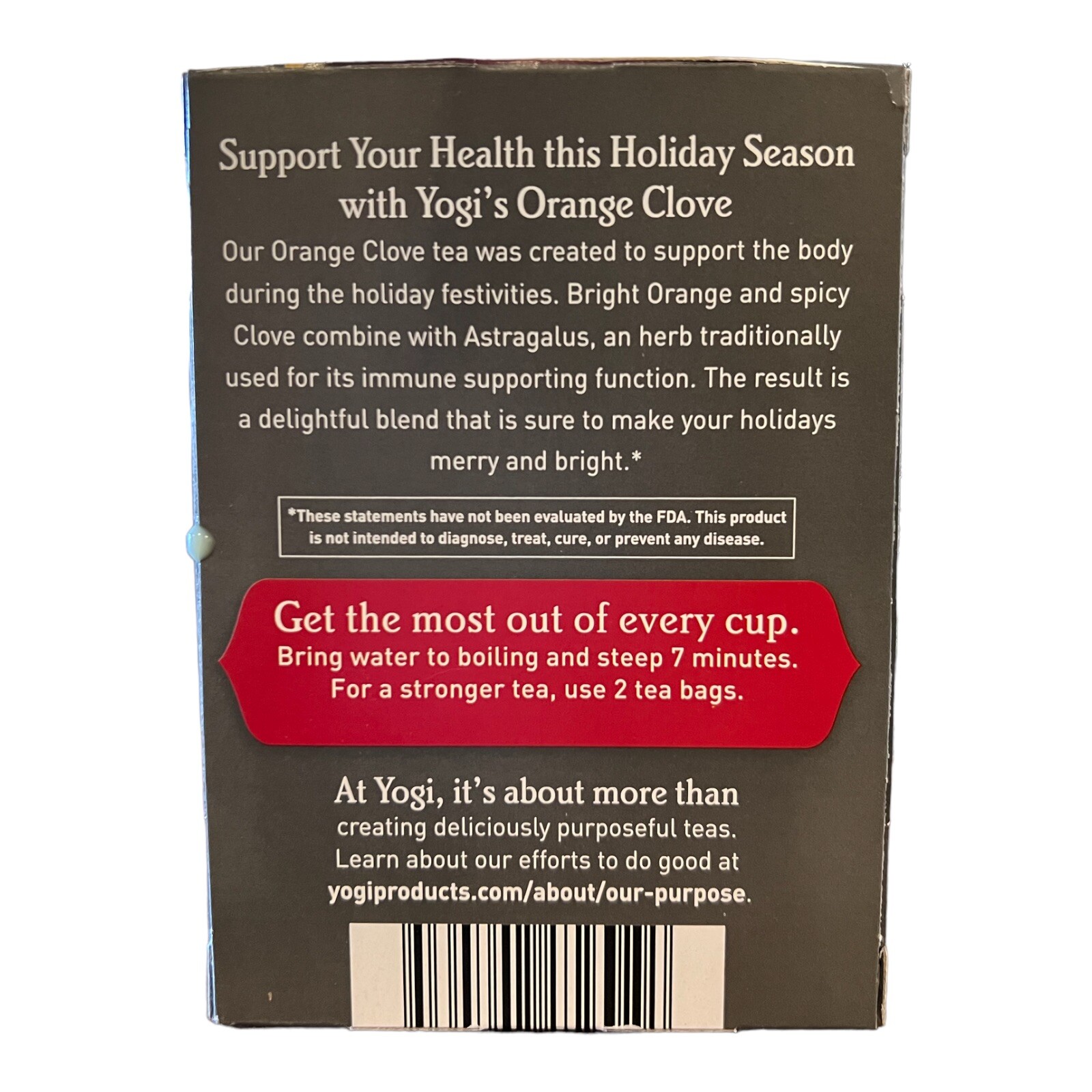 New Lot of 2 Yogi Orange Clove Tea Caffeine Free BB 07/2024