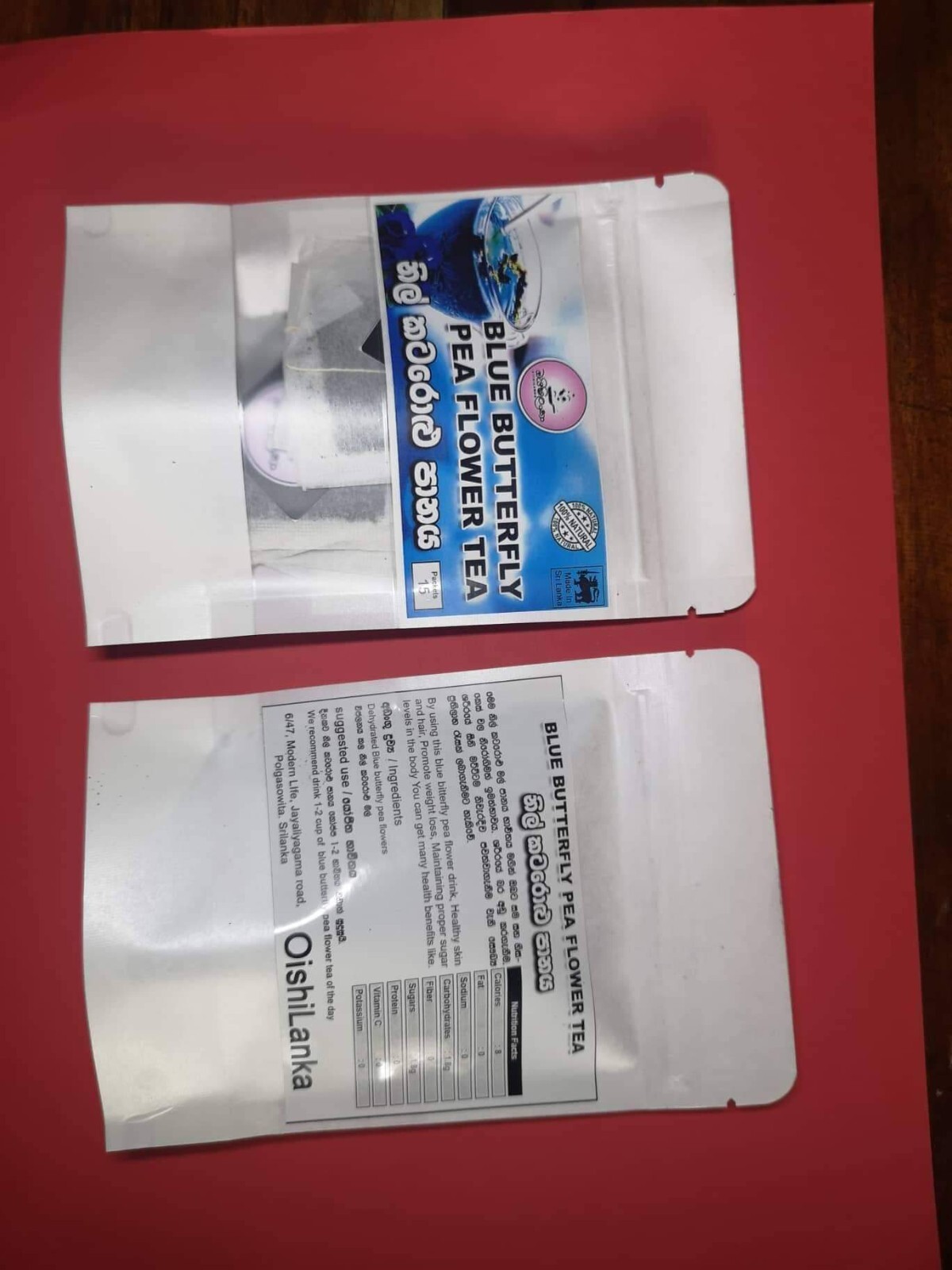Tea Dried Butterfly Pea Blue Pure Natural Flowers Thai Drink Organic Flower pack