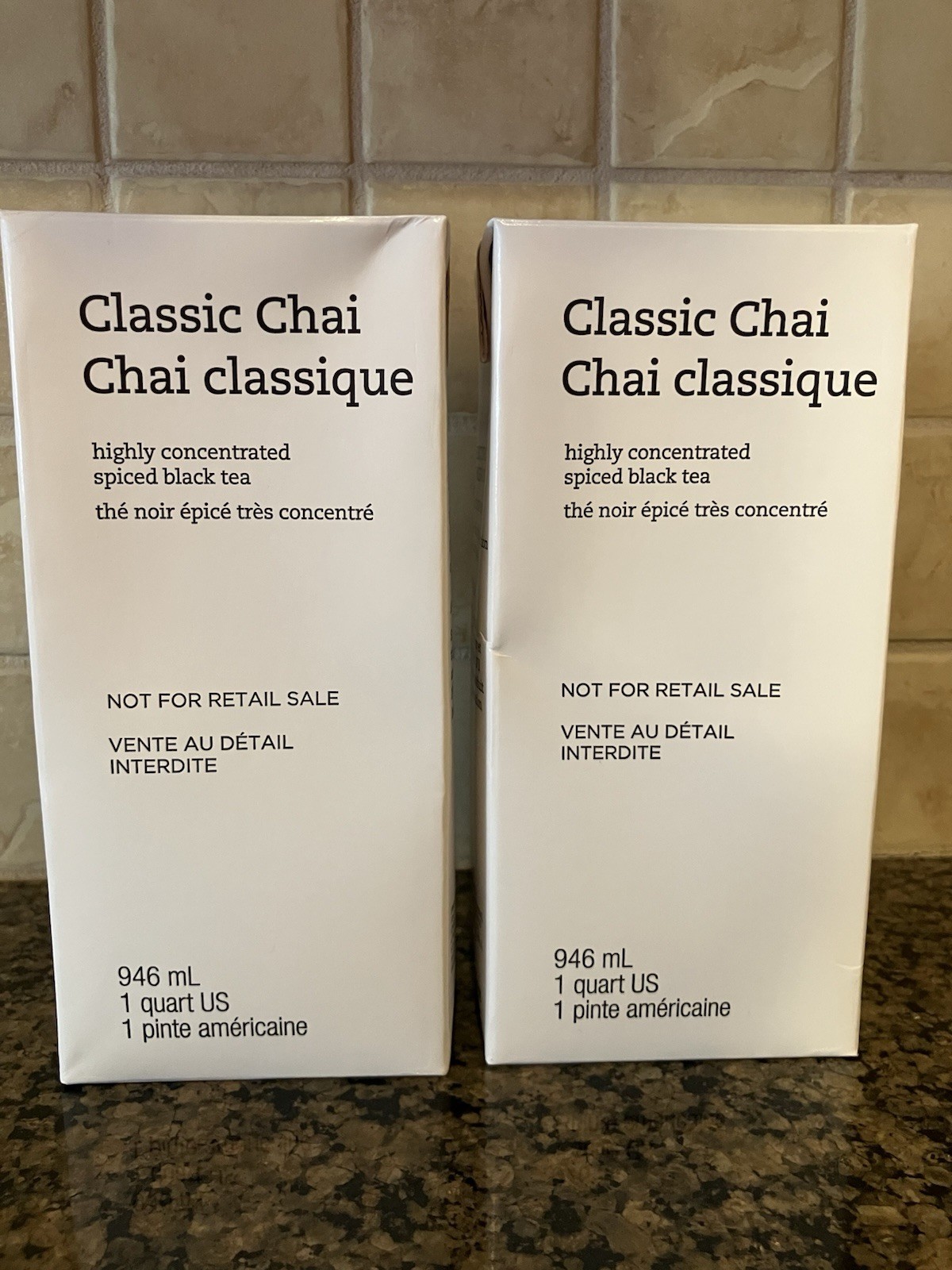 STARBUCKS DISCONTINUED Classic Chai Concentrate 2 pack (BB 08/04/2026)