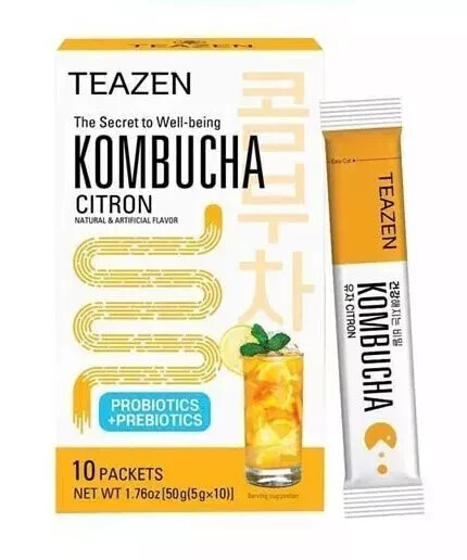 Teazen Kombucha Citron (5g x 10) , FREE SHIPPING WORLD WIDE