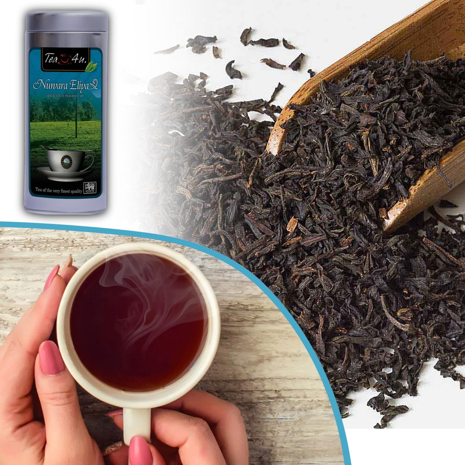 125g Tea4U Nuwara Eliya Orange Pekoe Loose Leaf Black Ceylon Tea Canister