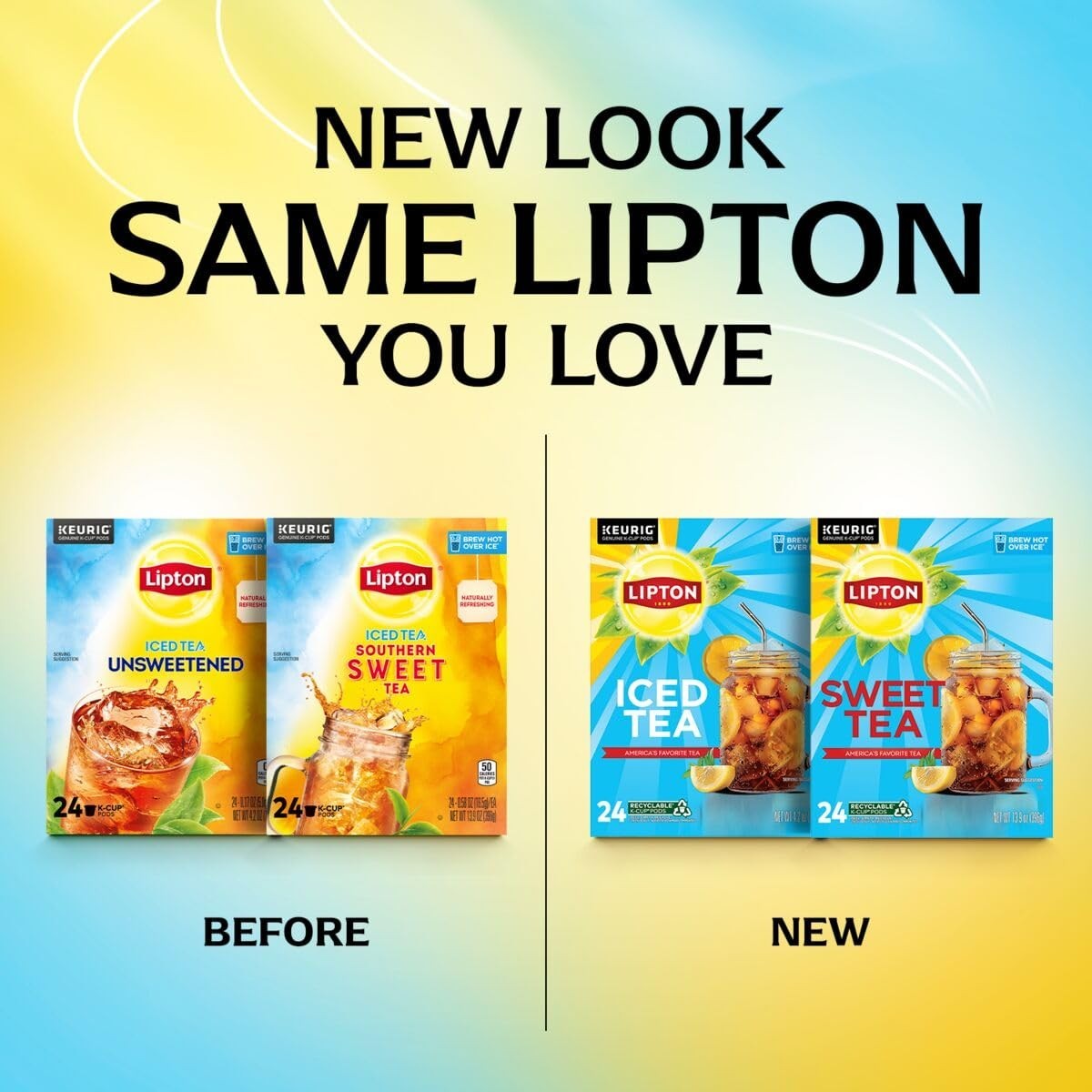 Lipton Iced Tea K-Cups Southern Sweet Black Tea 24 K-Cup Pods