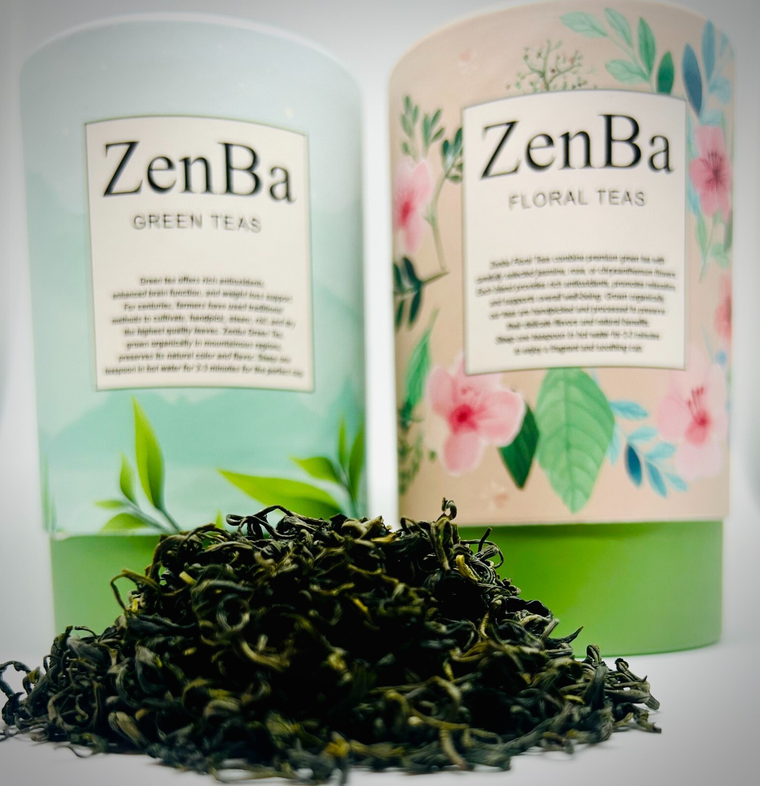 ZenBa Premium Loose Leaf Tea – 1 Box (Choose Green Tea or Floral Tea)