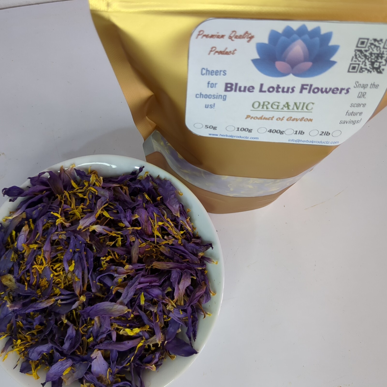 Blue lotus Flower Petals Dried Flower Organic Pure Natural Ceylon Herb Tea/Smoke