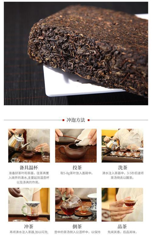 1000g Anhua Dark Tea Fu Brick Hand-built Herbal Black Tea for Men Women