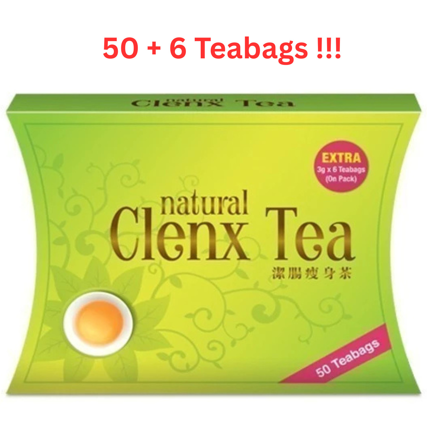 NH Detoxlim Natural Clenx Tea – 50+6 Teabags Colon Detox & Digestive Support