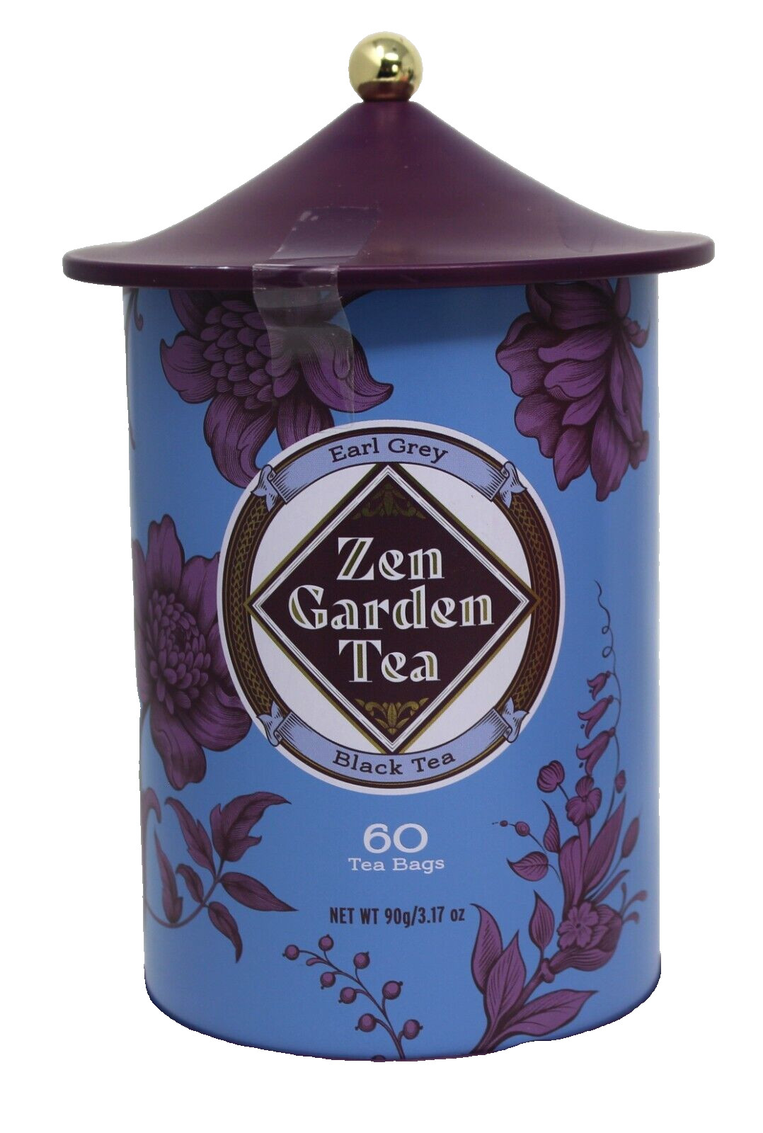 x3 Earl Grey Pagoda Zen Black Tea 60 Tea Bags Reusable Tin Exp 11/27