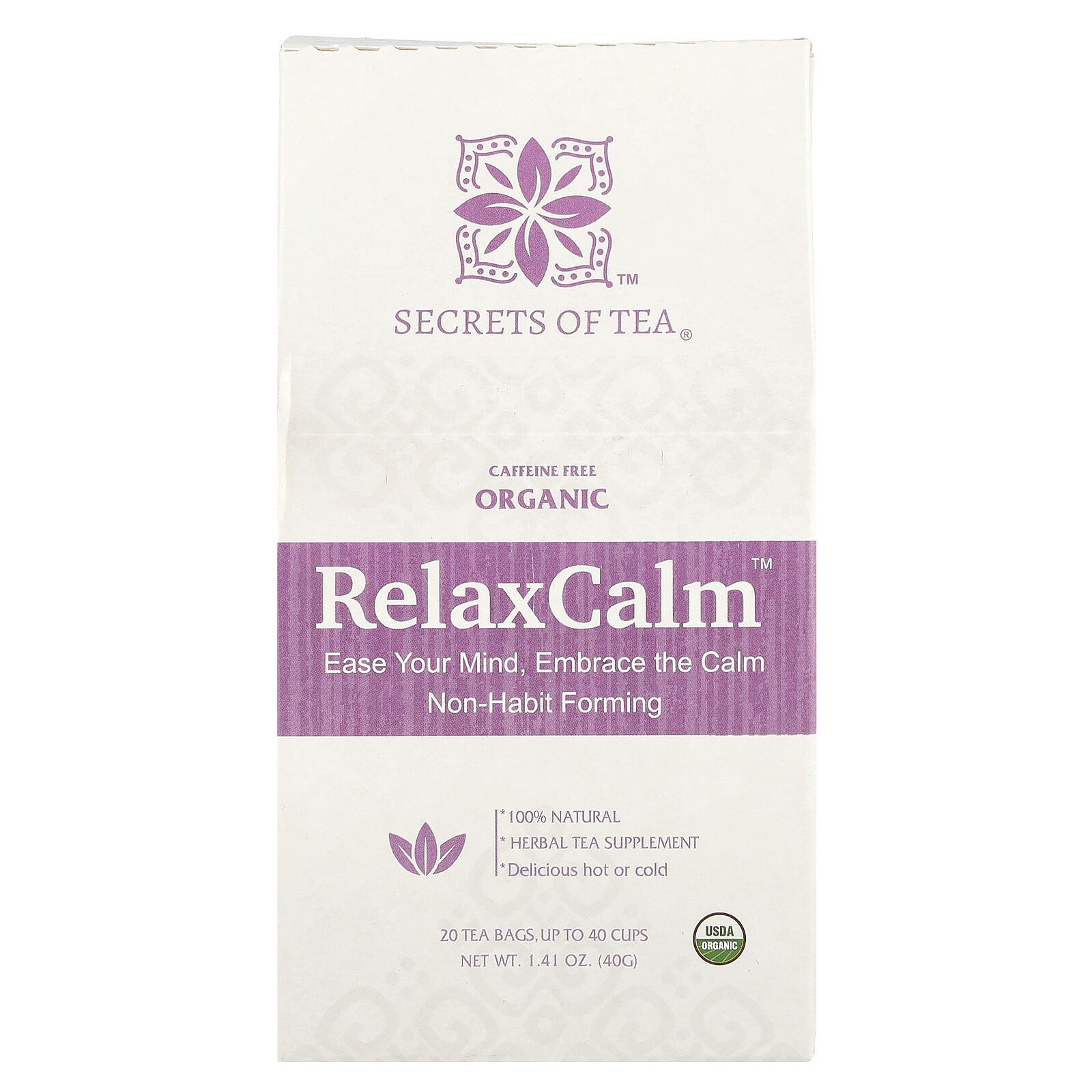 RelaxCalm™, Caffeine Free, 20 Tea Bags, 1.41 oz (40 g)