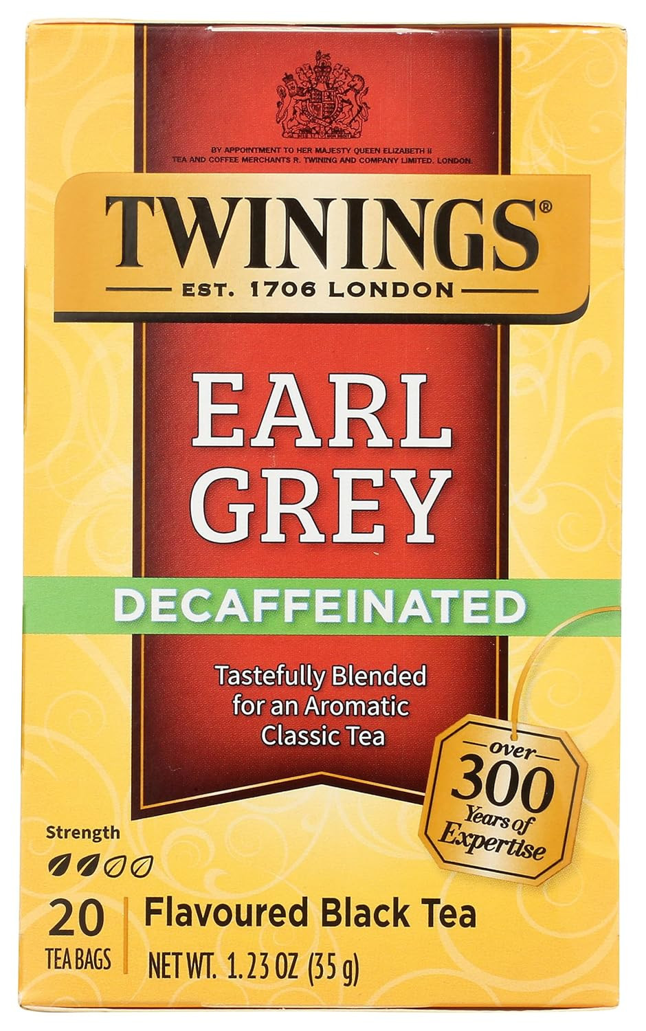 TWININGS TEA, TEA,DECAF,EARL GREY 20 BAG