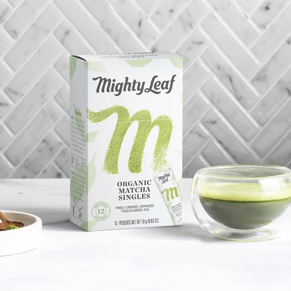Mighty Leaf Tea, Organic Matcha Green Tea Singles – 1 Box of 12 Single Serve …