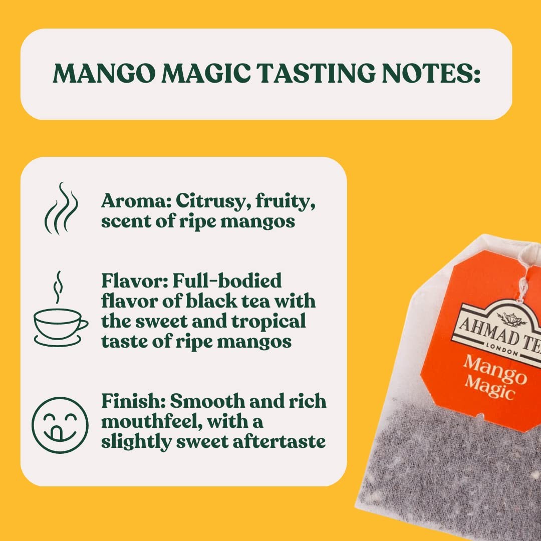 Mango Magic Black Tea 20-Count Boxes Pack of 6