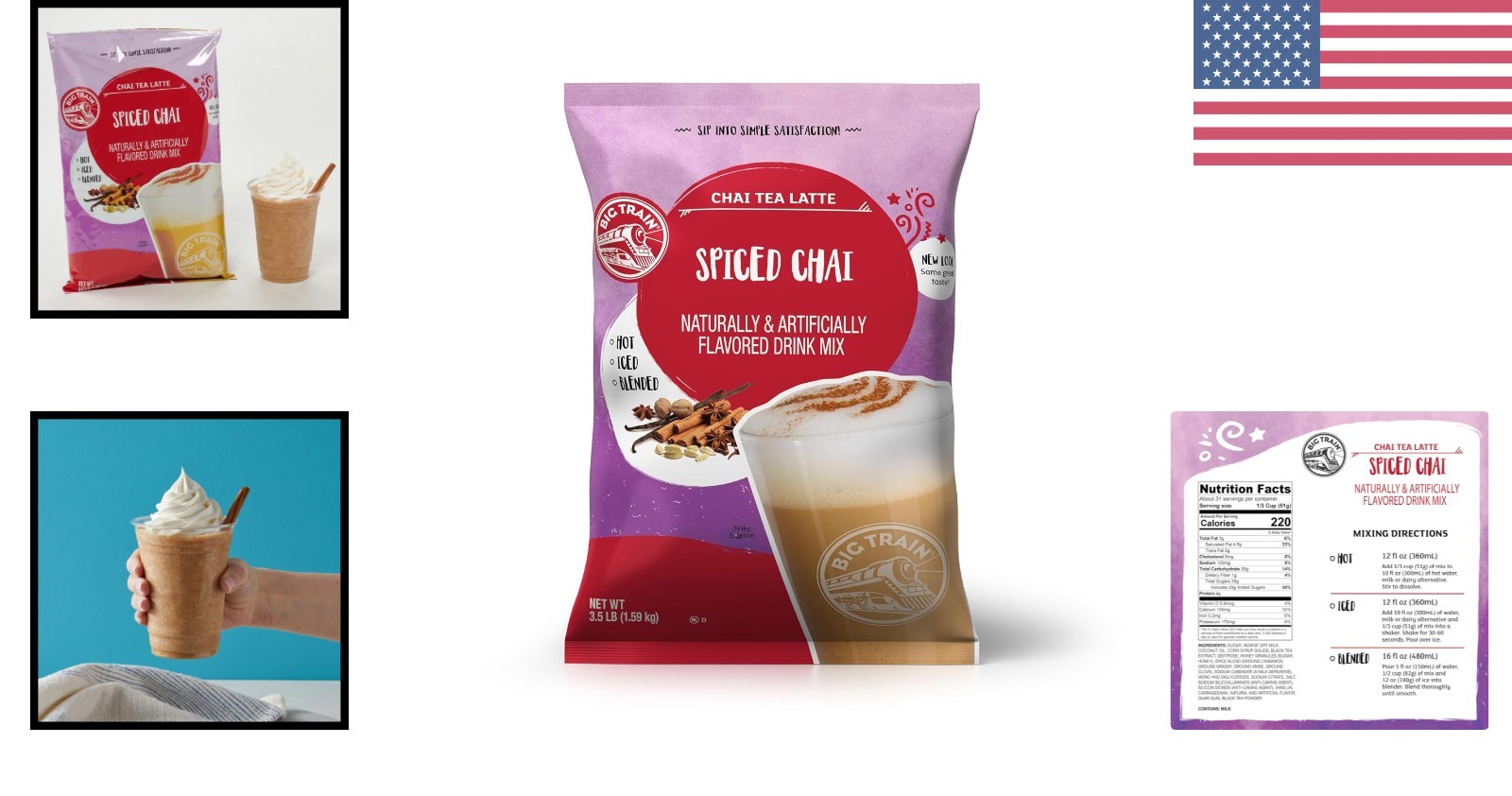 Gourmet Spiced Chai Tea Mix – 3.5lb Bag, Real Ingredients & Medium Caffeine