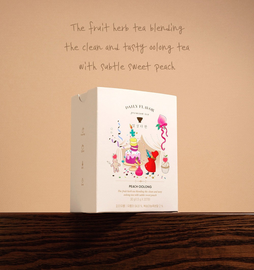Ssanggye Peach Oolong Tea Bags 20ct Korean Tea | Peach Flavored Oolong | Fruit B