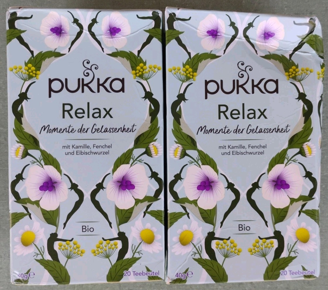 Pukka Relax Tea 20 Bags 2-Pack Exp 05/2027 Damaged Boxes