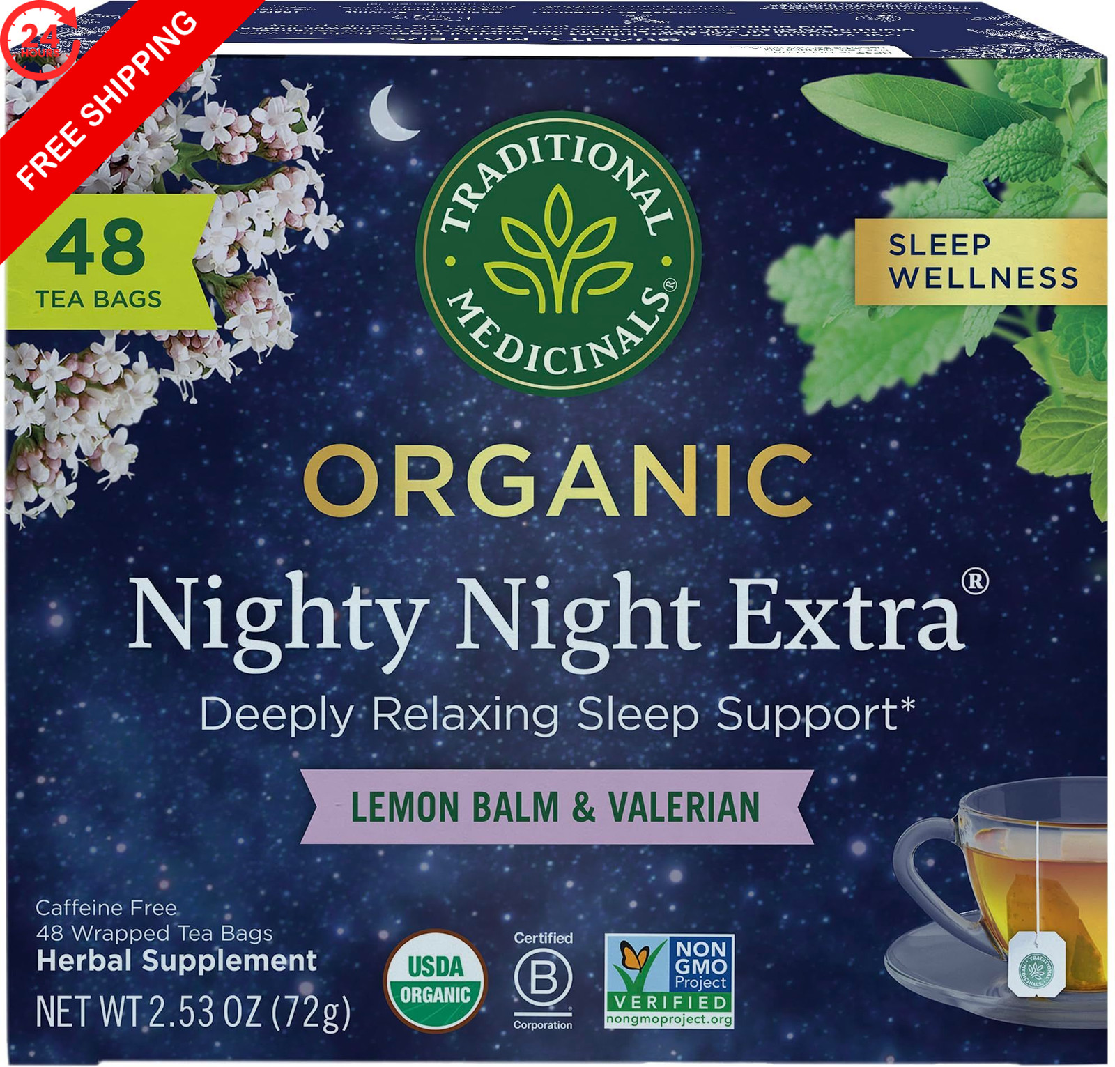 Traditional Medicinals Organic Nighty Night 48 count (Pack of 1), No Color