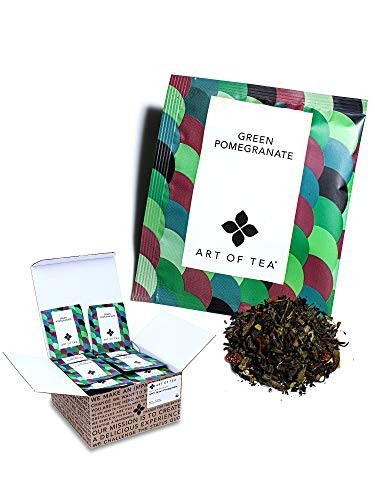 Organic Green Pomegranate Tea – 50 Pyramid Sachets | Herbal Wellness Blend