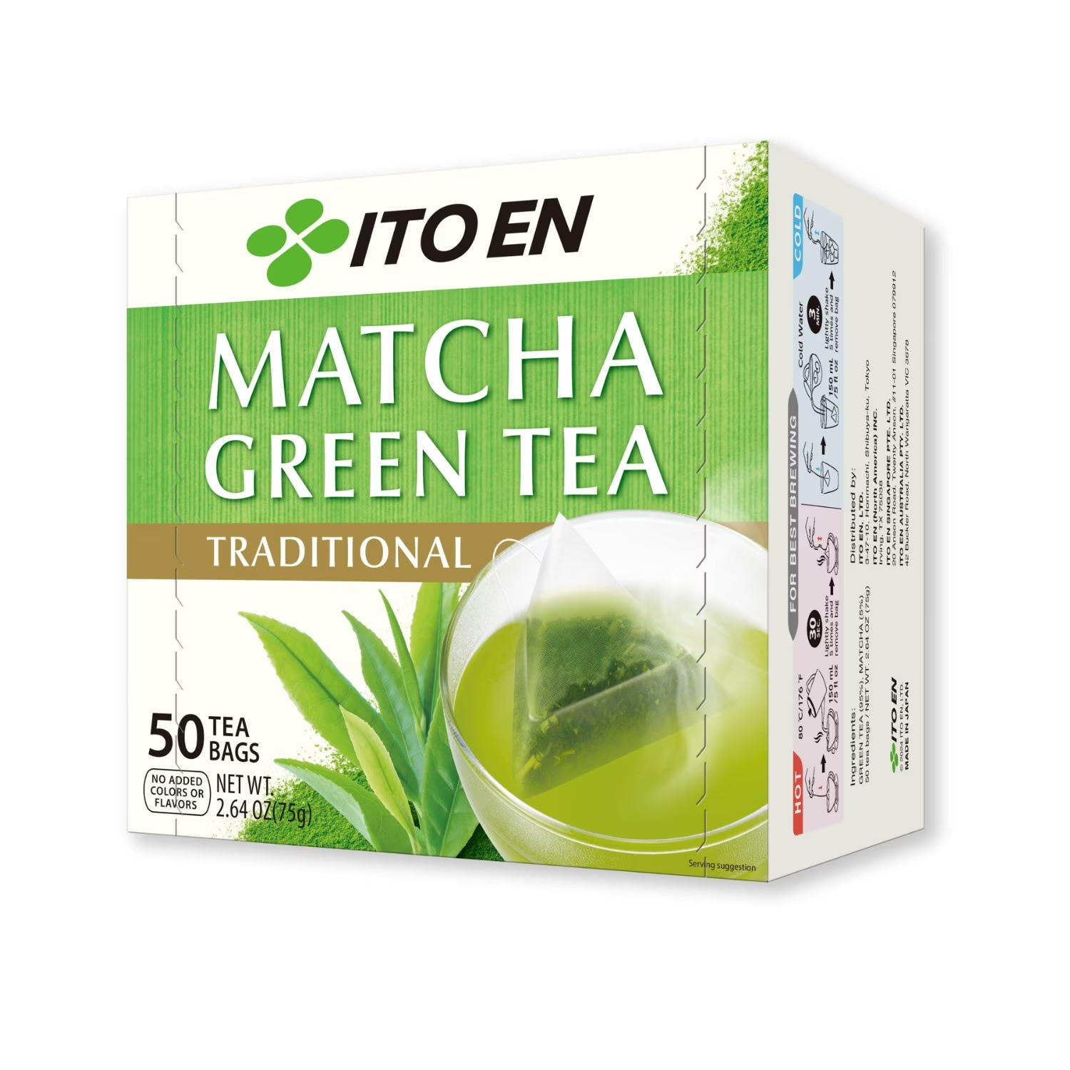 Ito En Matcha Green Tea Bags Traditional, 50 ct. Free Shipping