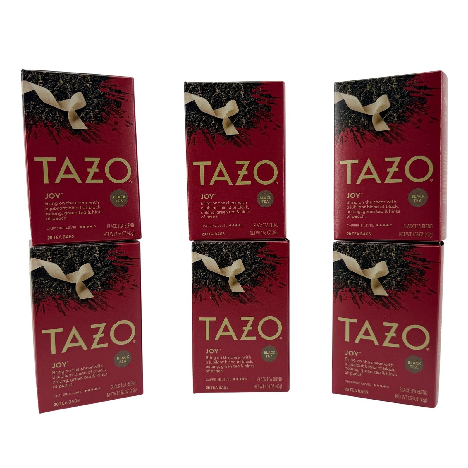 Tazo Joy Holiday Black Tea Blend 6 Packs of 20 Tea Bags (120 Total Bags) BB 6/26