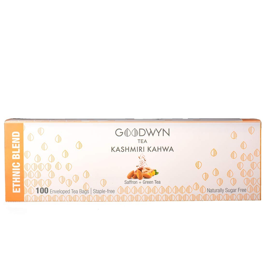 Goodwyn Kashmiri Kahwa Green Tea 100 Bags | Saffron, Cardamom & Almond Detox