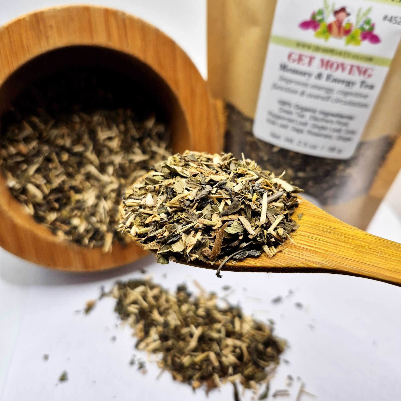 GET MOVING TEA -Memory & Energy Tea to improve focus, memory by master herbalist